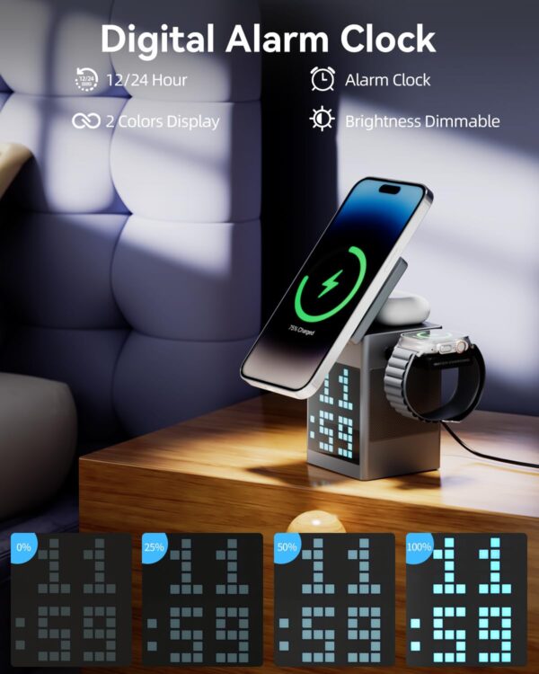 6 in 1 Multifunction wireless Charger with Bluetooth speaker - Image 4