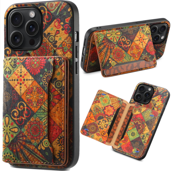 Cork Wood Card Holder Case - Image 2