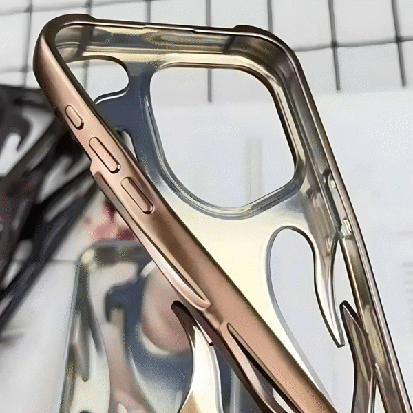 BlazeSkin Chrome Flame Glossy iPhone Case - Image 5