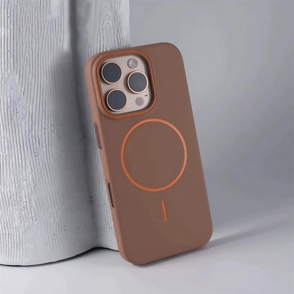 Ultrathin Orange Contrast MagSafe iPhone Case - Image 2