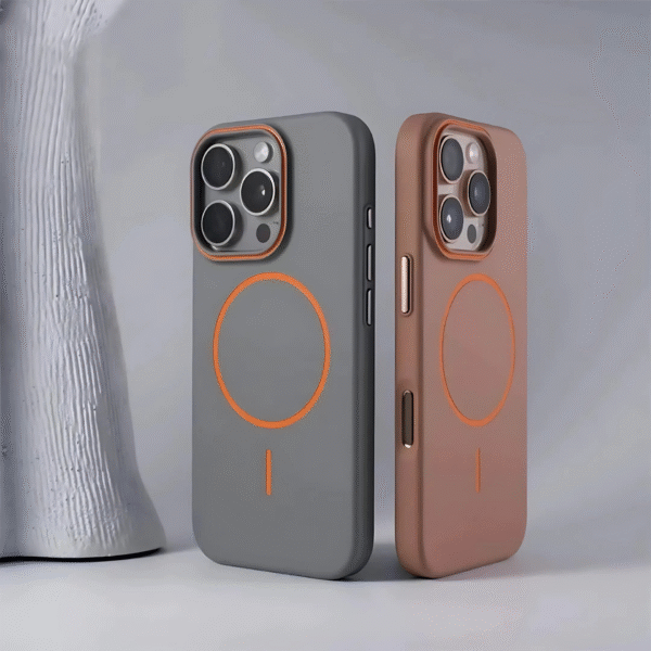 Ultrathin Orange Contrast MagSafe iPhone Case - Image 3