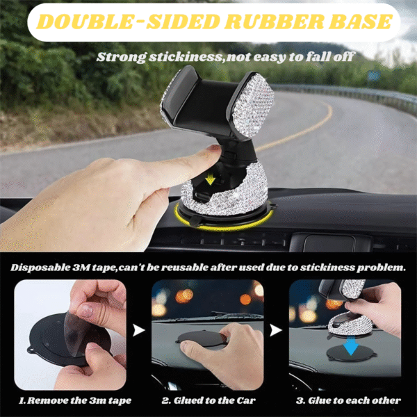 Luxury Crystal Car Phone Mount - Image 3
